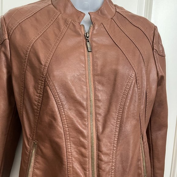 *2x HP* Alfani Faux Leather Moto Jacket SP - Picture 11 of 11